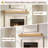 Fireplace Mantel,48" Wood Floating Fireplace Shelves,Wall Mounted Wooden Display Shelving,Handcrafted Wood Brack,Natural Mantels Fireplace , 48" X 8" X 3", Aged Oak-121418352-121418349
