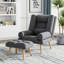 Melisenda Upholstered Accent Chair with Footstool