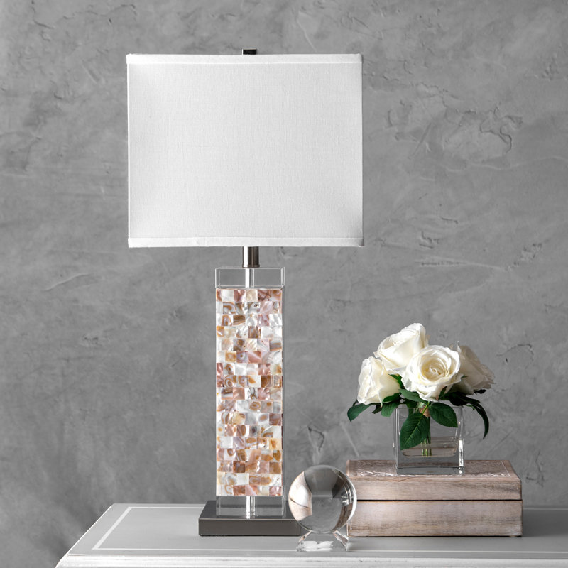 Lampe de table en nickel satiné 29 po Fierro
