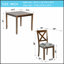 Ensemble de table de salle à manger élégant en bois 5 pièces avec 4 chaises, spacieux et moderne pour tout espace de vie-181961494-181961496