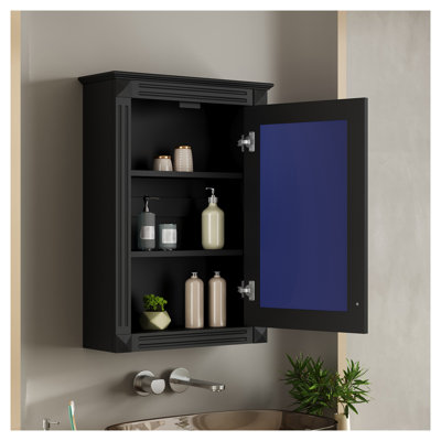 Armoire à pharmacie murale 20 po avec miroir - armoire de rangement de salle de bain avec tablette réglable, organisateur d'économie d'espace au-dessus de la toilette