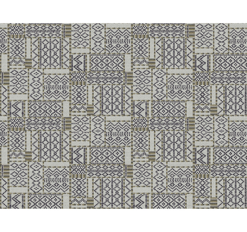 Reflections Outdoor Ottoman, Pewter, Botanic Willow