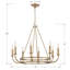 Lustre en roue de chariot à 8 lumières de style bougie Akir-1333886946
