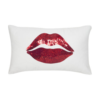 Sequined Feather Throw Pillow