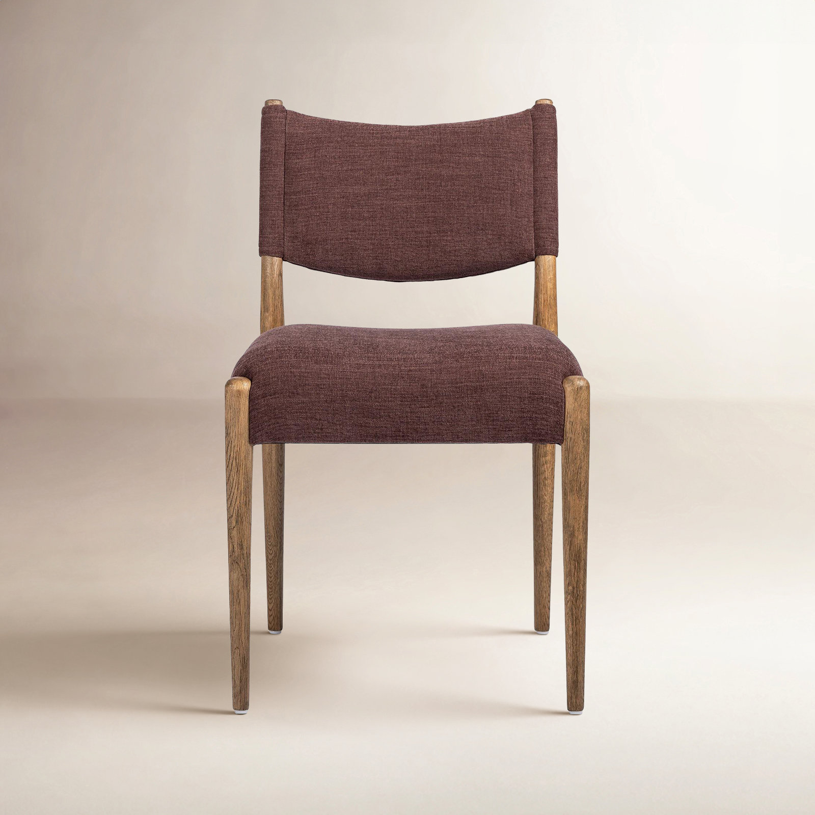 Tara Linen Oak Dining Chair, Toasted Oak, Laughlin Plum