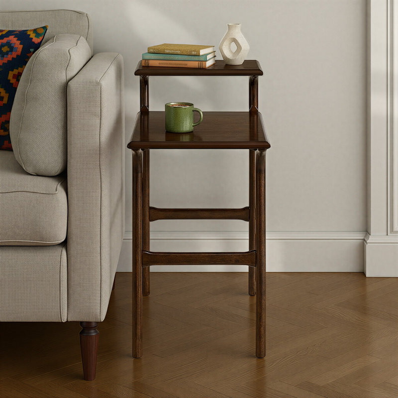 Table de bout Mid-Century, Espresso