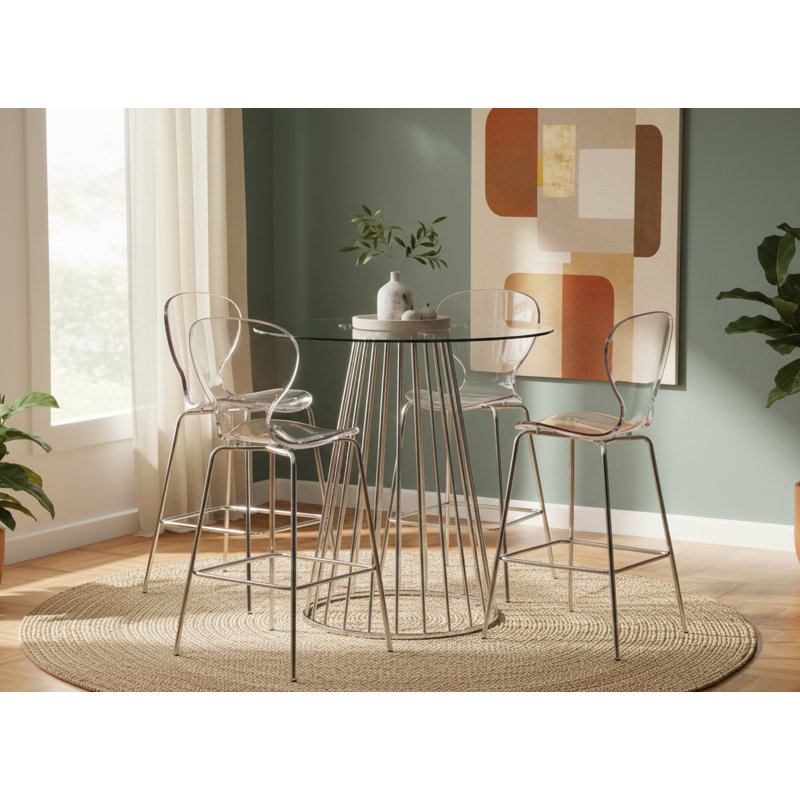 Clarion 27.5" Bar Stool, Chrome