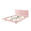 Cadre de lit flottant pour grand lit avec lumières DEL, lit plateforme en cuir d'unité centrale avec tête de lit capitonnée, assemblage facile, aucun sommier tapissier requis, rose-796954831