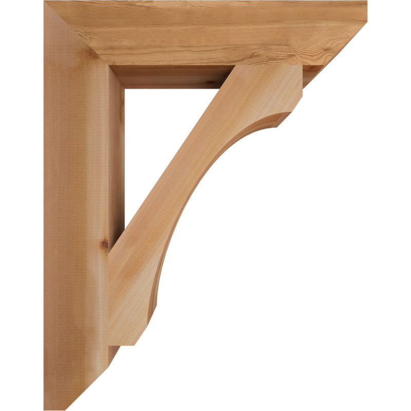 Support en bois / corbeau, H 38 po x l 5,5 po x P 30 po, Cèdre rouge de l'Ouest (lisse)