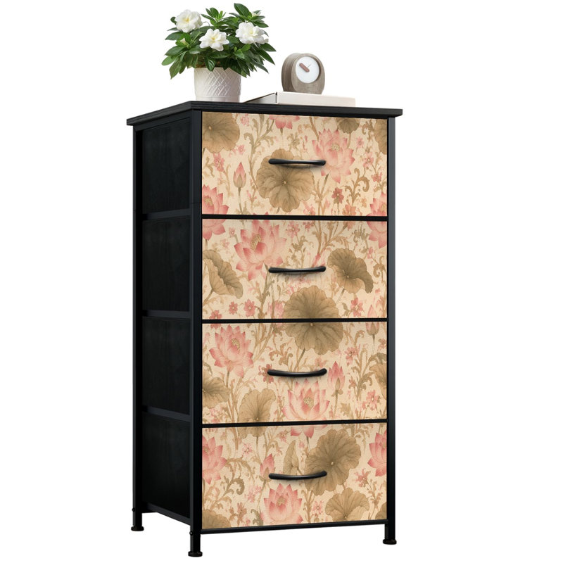 Commode 4 tiroirs avec tiroirs verticaux vintage