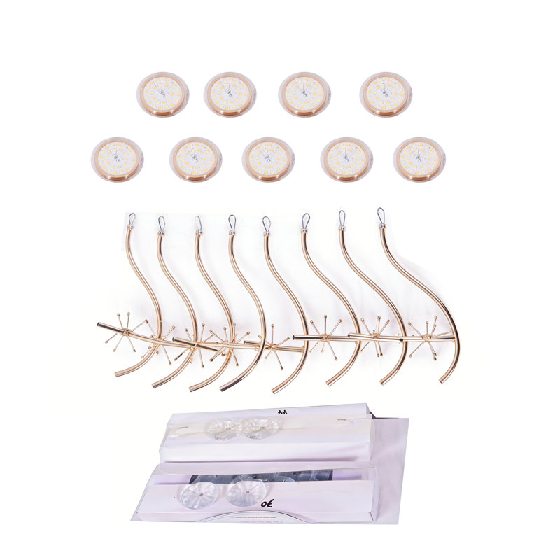 Fan Light Arm With Led And Crystal