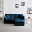 Canapé deux places avec 1 repose-pieds, canapé modulaire en forme de L 2 places avec repose-pieds