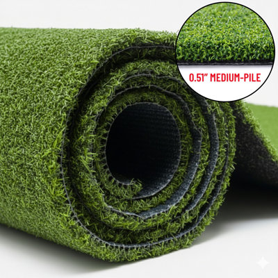 Evergreen Pro 6 ft. 6 in. x 27 ft. Indoor/Outdoor Sports Turf Artificial Grass Extra-Long Runner – Events, Golf Training
