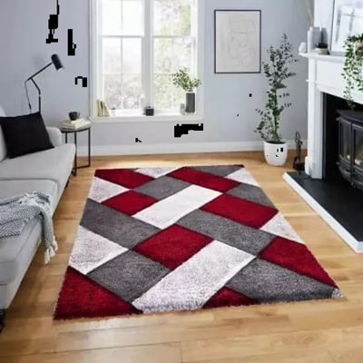 Geometric Shag Area Rug
