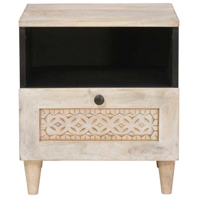 40cm W Solid Wood Bedside Table