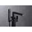 Rift Collection Single Handle Floor Mounted Roman Tub Filler Faucet with Hand Shower - Matte Black-92021219