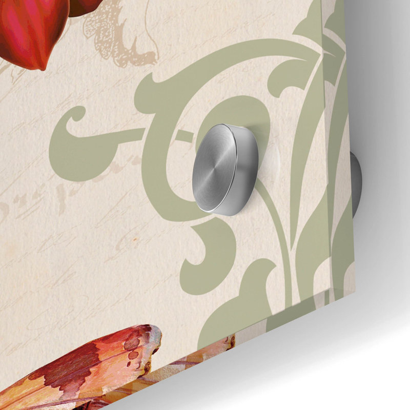 «Autumn Bouquet H» par Jean Plout, art mural en verre acrylique, 24 po x 24 po, 24 po x 24 po