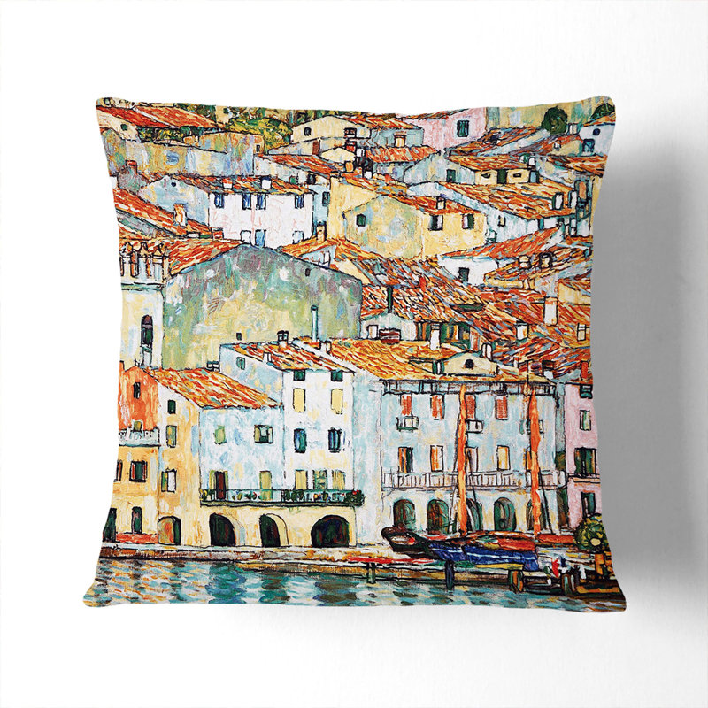 Square Cushion, 40cm H x 40cm W x 15cm D, White