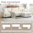 Modular Sectional Sofa, L Shape With Extra-Large Seat, Pull-Line Design, Movable Ottoman, High Density Foam, Free Combination, Sturdy Metal&Wood Frame, Boucle Fabric-1808804960