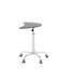 Adjustable Height Transparent Tempered Glass Table Desk Table With Lockable Wheels(Adjustable Range 24.2 "32.7 ")-1239866340