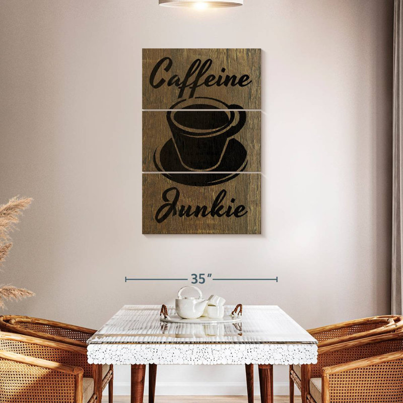 Yarlin Caffeine Junkie Typography, 65" H x 42" W