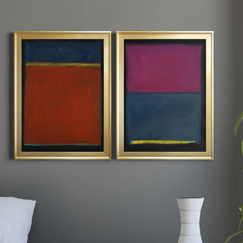 Contemplation I, reproduction encadrée de qualité supérieure - prête à être accrochée, H 42,5 po x l 30,5 po x P 1 po, Or