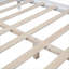 Lit plateforme en bois massif de couleur blanche, support de matelas grand format pour chambre à coucher résidentielle, cadre de style rétro avec support à lattes