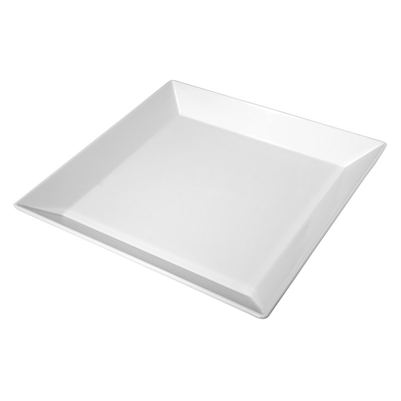 Plateau carré blanc en mélamine 11 po