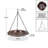 18" Classic Copper Hanging Birdbath
