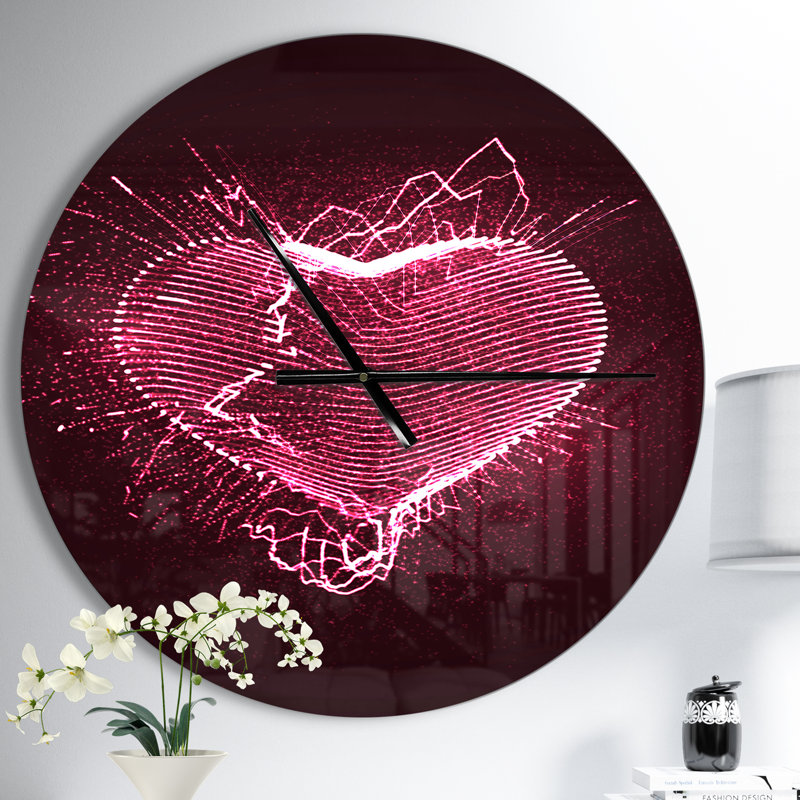 Happy Valentines Day - horloge murale moderne, Moyen