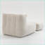 Fauteuil à billes pour adulte en mousse viscoélastique avec repose-pieds | Velours | Blanc