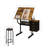 Drafting Drawing Table With Stool And 3 Drawers-1717691528