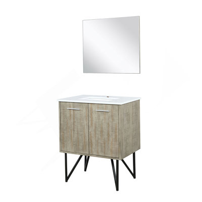 Meuble-lavabo de salle de bain P, comptoir en quartz et po Miroir