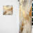 Beige And Gold Marble Lightning III - Abstract Shapes Curtain - Velvet Room Darkening - 1 panel-107826849