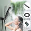 Ensemble de robinet de douche noir au plafond avec système de pomme de douche 16 po