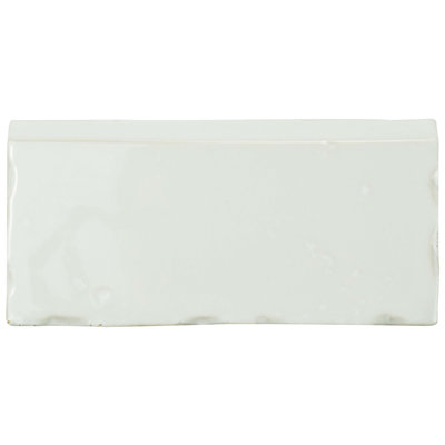 Novecento Zocalo 5.1" x 2.5" Glossy Ceramic Bullnose Tile Trim in White