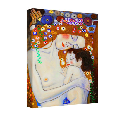 Mother And Child by Gustav Klimt - Wrapped Canvas Painting