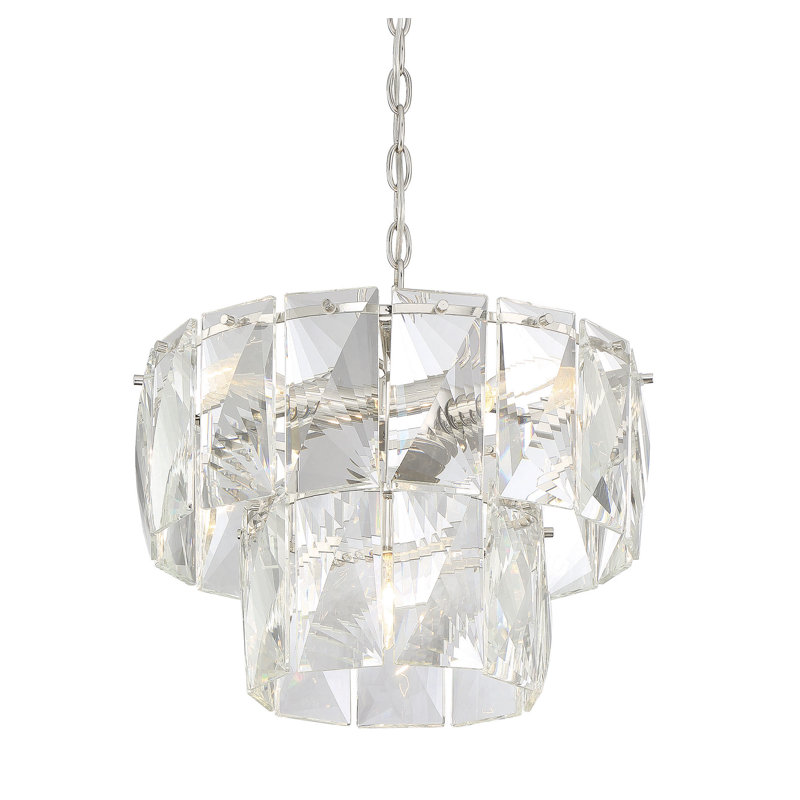 Lustre géométrique unique à 4 lumières