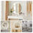 Wall-Mounted Round LED Anti-Fog Bathroom Mirror, Adjustable Brightness and Color Temperature Vanity Mirror-592977396