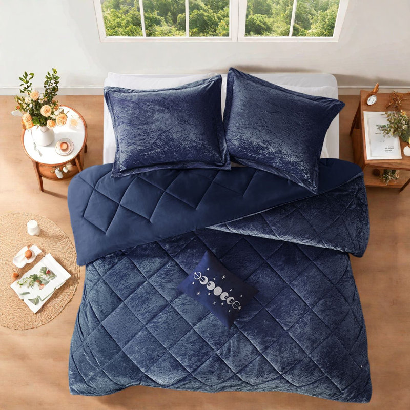 Ensembles de literie luxueux pour lit simple / simple TG, polyester hypoallergénique, matelassage à losanges moderne