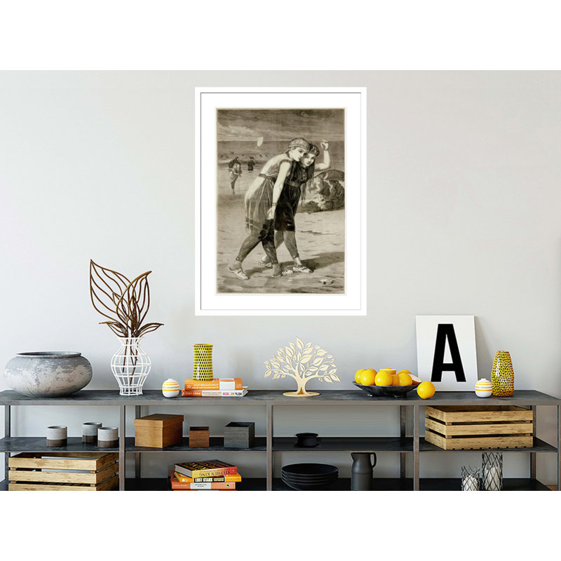 «The Bathers» par Winslow Homer - impression giclée encadrée, H 41,5 po x l 31,12 po
