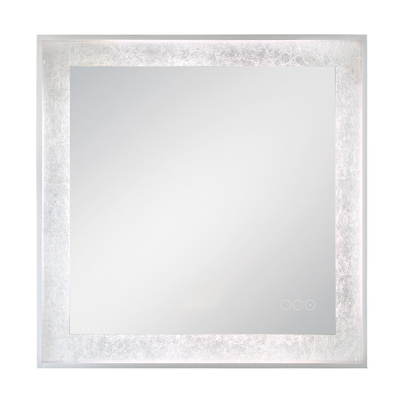 Miroir Anya, 32 po x 32 po, Argent, Carré