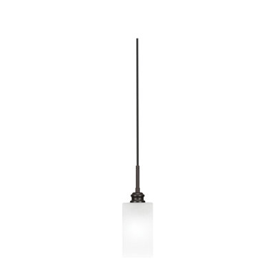 Edge Cord Mini Pendant Shown With 3.5" Square White Marble Glass