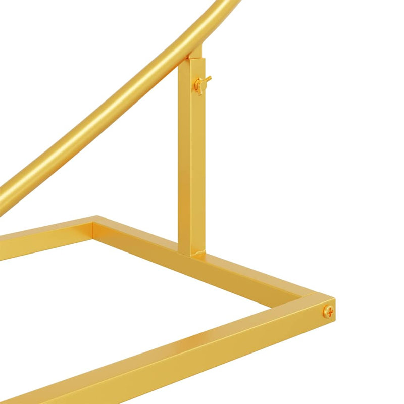 195cm W x 35cm D Steel Arbour, Gold