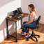 HOMCOM Small Folding Desk on Wheels for Small Space 80 cm Black Wood Effect-443907530