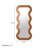 62.99"French-shaped irregular wave brown full-length mirror-243925118