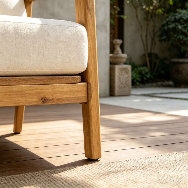 Fauteuil club d'extérieur, Beige-1
