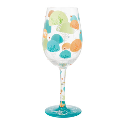 Lolita My Mom My Friend Hand Painted Wine Glass 9in H