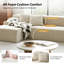 Canapé en nuage compressé avec coussin de 90 po sans assemblage requis-1845714487