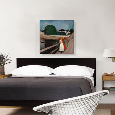 "Les filles sur le pont" par Edvard Munch - reproduction d'art sur toile tendue
